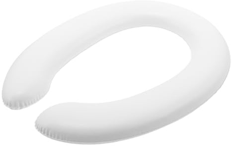 BESTonZON Boys and Girls Potty Toilet Training Seat with Pu Soft Padded Cushion and Safe Useful Design, White Toilet Seat Accessory for Home Use Toddlers and Children