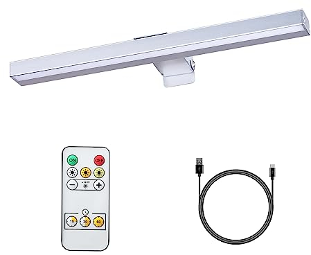 VIGMOJ Bildbeleuchtung Kabellos, Akku Wandleuchte Innen, Kunstleuchten für Malen Foto Portrait, Dart Beleuchtung,LED Wandlampe mit 3 Farbtemperaturen,Akku Bilderleuchte für Malen Foto Portrait