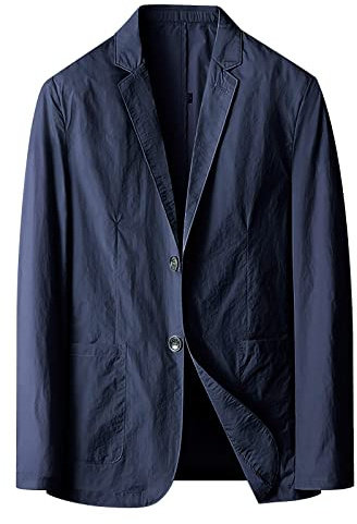 Mens Linen Suit Jacket - Mens Blazers Smart Casual Regular Fit Single Breasted Suit Jacket Lightweight 2 Button Suit Jackets Thin Lapel Blazer Jacket Men'S Lightweight Sport Coats Linen Blazer Men