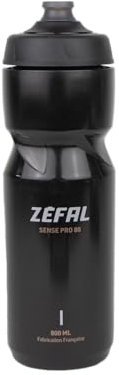 ZEFAL Sense Pro 80 - Borraccia per Bicicletta e Sport - Borraccia Bici Premium e Impermeabile - Nero, 800ml, 85g