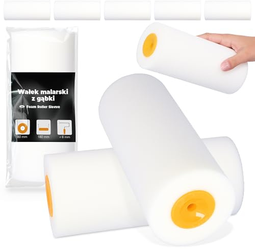 5x Rodillo Espuma 18 cm Pintura Barniz Laca Superficies Lisas Paredes Muebles Acabado Homogéneo Secado Rápido Uso Cómodo Perfecto Reformas Decoración Hogar