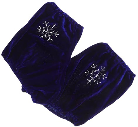 PHENOFICE Couvre-Chaussures Protection Confortable de Patinage Artistique Bleu en Velours 1 Paire pour Entraînement et Pratique pour Patins Glace Garçon et Filles et Adultes