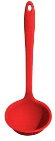GIR: Get It Right Premium Silicone Ladle Serving Spoon - Non-stick Heat Resistant Seamless Kitchen Ladle for Soups, Stews, Dressings, and More - Ultimate, Red