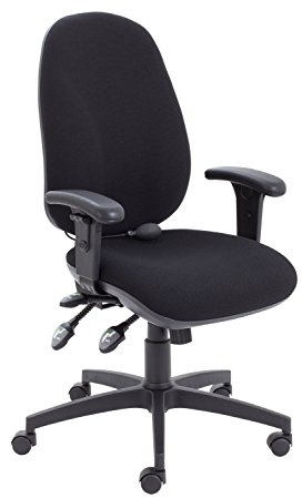 Office Hippo Physio Approved Desk Chair, Ergonomic Home & Office Chair With Adjustable Seat, Back & Lumbar Pump For Comfort & Support, Computer Chair With Adjustable Arms - Black