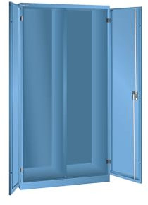LISTA | Armoire à Portes battantes h x l x p 1950 x 1000 x 580 mm | Armoire Vide avec cloison | Bleu Clair