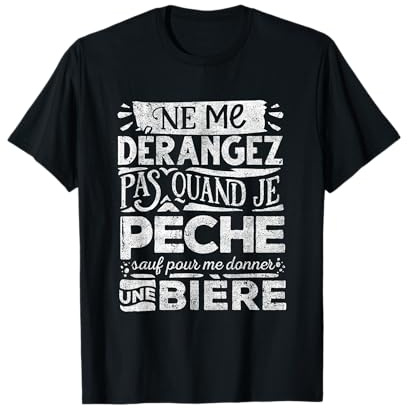 Tshirt Pêcheur Hommes Papa Pêche Cadeau Poissons T-Shirt