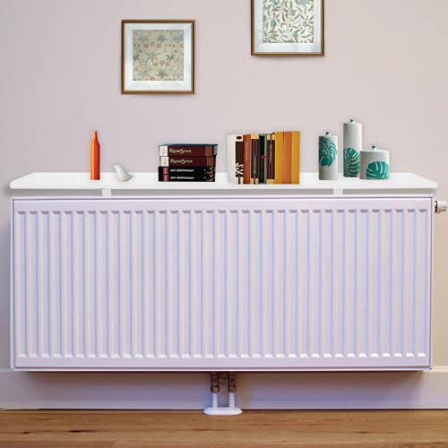 Youyijia White Radiator Shelf 60x14.5x1.8cm Cabinet Top With Rounded Edges - Modern Design Cover for Home Heater