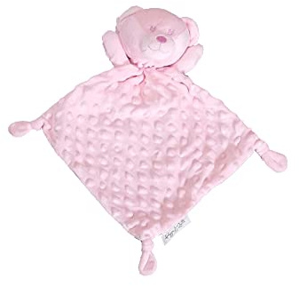 ADF Doudou bébé, chiffon utile dans les premiers mois de la vie du bébé. Doudou bonhomme en forme d'ours en peluche pour bébé. 100 % polyester, fabriqué en Italie