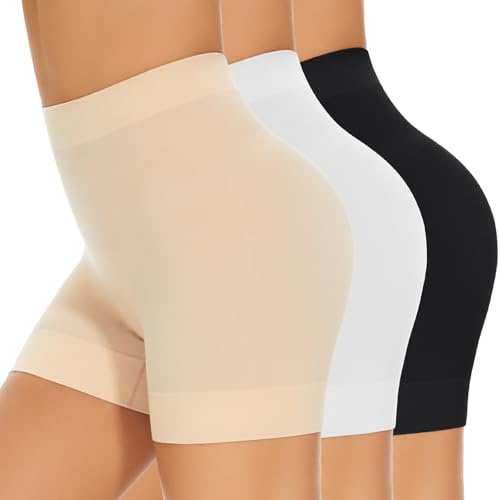 YUTYTH Women Anti Chafing Seamless Slip Shorts Under Dress Safety Pants | Seamless Ultra Soft Stretchy Safety Panties Smooth Boxers Underwear Cycling Yoga