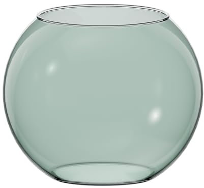 TREND FOR HOME Vaso Sferico Vaso Verde Ø 19 cm H: 15.5 cm Vaso a Sfera di Vetro Boccia Vetro Vaso Fiori Verde Vaso Idroponico Vaso Vetro Colorato Decorazione Verde Portacandele Rotondo | Olivia