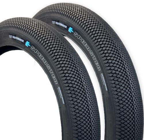 Two Vee Tire 22x3.0 Bike Tires, Blackwall Speedster Over Ride E-Bike 50 with Performance Compound. 22 Inch Folding Bead Bike Tires
