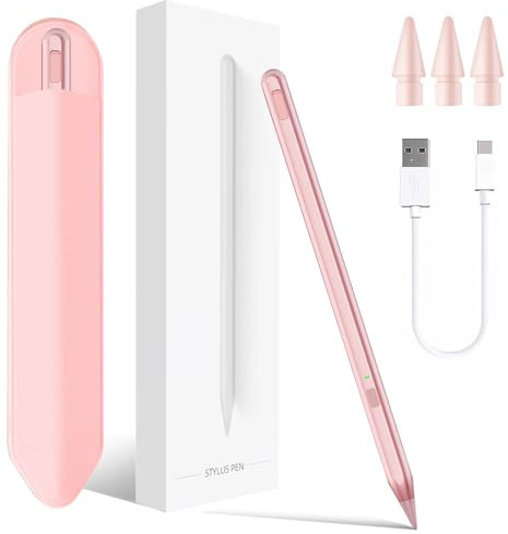 Milikilo Lápiz para iPad 2018-2025,Detección de Inclinación,Rechazo de Palma-Stylus Pencil para Lápiz Pencil con iPad 11/10/9/8/7/6/A16, Pro 3/4/5/6/M4, Air 3/4/5/M2/M3,Mini 5/6 para Pad