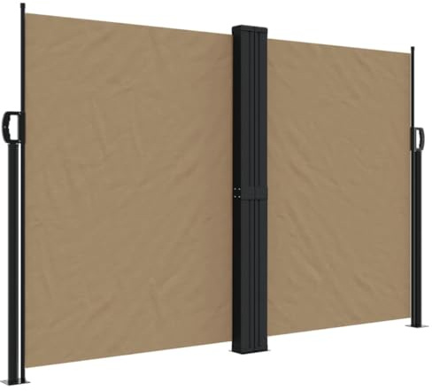 vidaXL Seitenmarkise, Sichtschutz Ausziehbar, Windschutz Sonnenschutz für Garten Balkon Terrasse, Seitenrollo Seitenwandmarkise, Taupe 160x1000cm