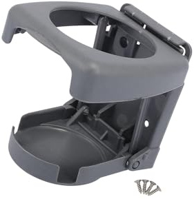 Hihaha Car Truck Folding Beverage Drink Bottle Can Cup Holder Mount Gray Durable Material