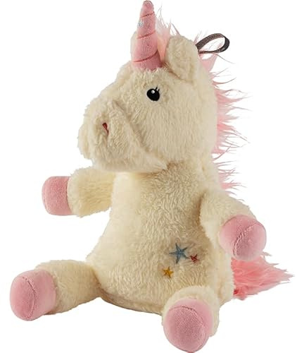 Fashy Cuscino termico Unicorno Elsa, rivestimento in soffice soffice sfoderabile lavabile fodera interna in cotone con imbottitura in noccioli di ciliegia.