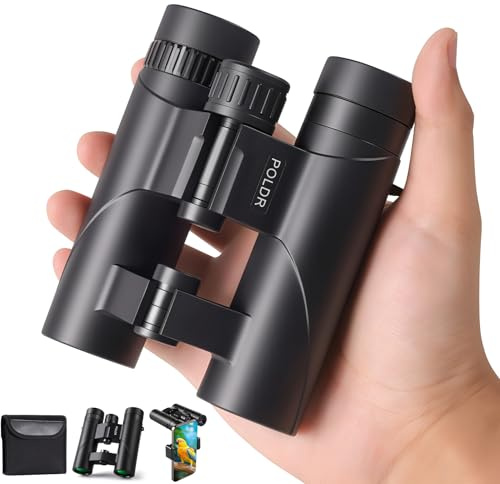 POLDR 12x25 Compact Binoculars for Adults, High Powered Waterproof