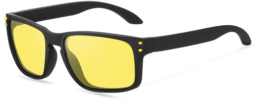 Aullwyr Occhiali da Sole da Uomo Polarizzati - Occhiali Rettangolari Protezione UV per Uomo Donna Guida Occhiali da sole Classici