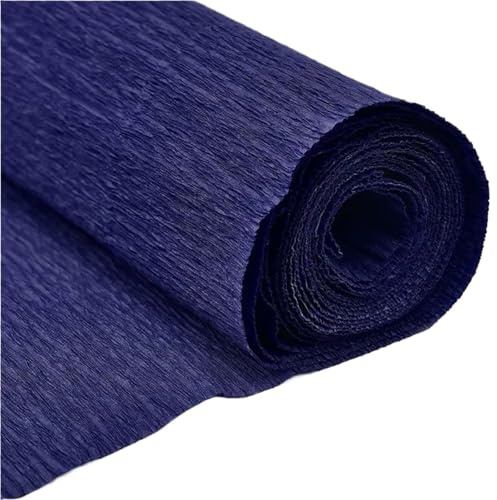 Blomsterinslagningspapper, Paket med 5 250x50 cm flerfärgade crepepappersrullar for Origami DIY-hantverk Presentinpackning(Blue)