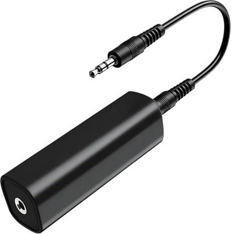 Filtro antiinterferenza con jack Ground Loop Isolator da 3,5 mm, cavo audio da 30 cm, filtro di corrente a guaina per auto radio casa, stereo BT altoparlante BT Ground Loop, isolamento acustico