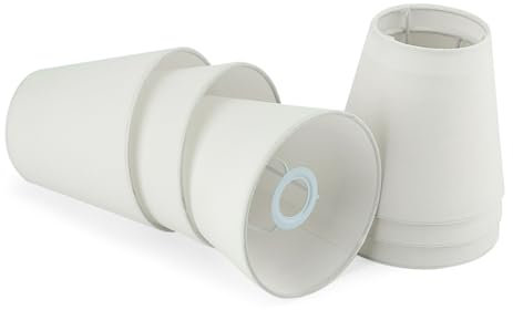 Fuloon Paralumi per Lampade, Paralume Lampada a Clip 6 Pezzi per E14,Paralume in Tessuto per Candela Lampadario Lampada da Parete