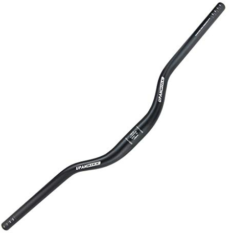 UPANBIKE Mountain Bike Handlebar 31.8mm, Aluminum Alloy MTB Bicycle Riser Handlebar Extra Long 700mm with Paint Matte Surface (Black, 700mm)