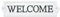 Sungmor Heavy Duty Cast Iron Outside Welcome Sign Wall Décor - White Plaque Front Door Sign - Decorative Welcome Plaque for Door, Entrance, Porch of Home, Office or Store - 1PC PACK & 8.3x2.2Inch.