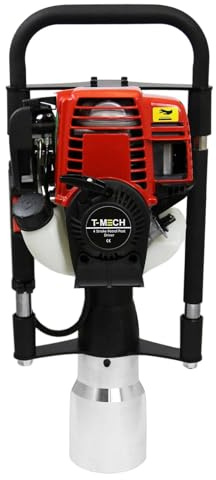 Petrol Post Driver with Carry Case and Tool Kit 4-Stroke Fence Knocker 120mm Pile Driver Jack Hammer Picket Fencing Ramming Thumping Driving Posts CE Certified PPE