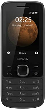 Nokia 225 4G Mobile Phone 2.4 4GB RAM 64GB ROM VGA Camera Battery 1150mAh Dual SIM Black [ES/PT Version]