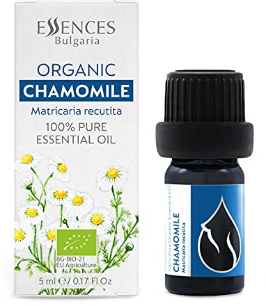Essences Bulgaria BIO Kamille Ätherisches Öl 5ml | Matricaria recutita | 100% Naturrein | Unverdünnt | BIO-zertifiziert | Spitzenqualität aus Familienbetrieb | Ohne Gentechnik | Vegan
