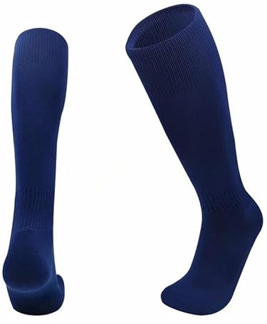 ShopMCR Unisex Football, Rugby, Hockey Sports Knee High Long Socks, Kids, Adults, juniors Knee High Football Socks Outdoor game Soccer Socks (6-11, Navy)