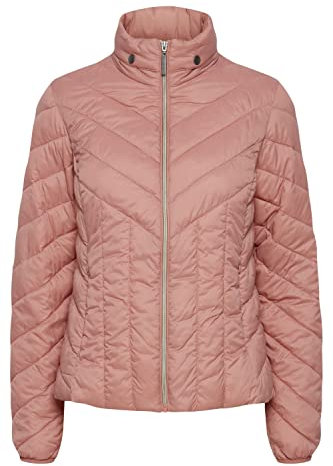 fransa FRPADMA Damen Steppjacke Übergangsjacke Jacke mit Stehkragen tailliert geschnitten mit Reißverschluss, Größe:L, Farbe:Ash Rose (171514)