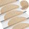 ZEYUAN Treppenmatten Selbstklebend Sisal 15 STK Stufenmatten, Treppenteppich, Antirutschmatten Für Treppen, 56x20 cm Hellbeige
