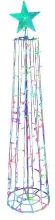 Árbol cónico de Navidad luminoso, árbol cónico iluminado, árbol cónico LED resistente para Navidad, árbol de Navidad al aire libre, decoración navideña de árboles cónicos para jardín, exterior, porche