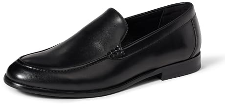Amazon Essentials Mocassins Vénitiens Homme, Noir Faux Cuir, 42 EU