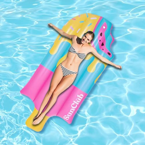 ACTOYS Matelas Piscine Gonflable, 69 po, Bouee Piscine, Matelas Piscine Popsicle, Bouée Adulte, Jeux Piscine (Glace)