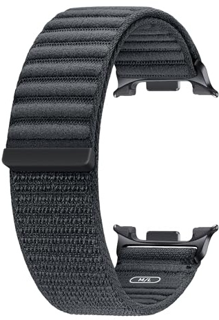 Samsung Fabric Band (M/L) ET-SVL33 für die Galaxy Watch8 | Watch8 Classic, Uhrenarmband, Original Zubehör, Stoffband, Klettverschluss, Flexible Armbandlänge, Graphite