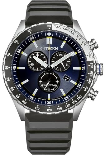 Citizen Eco-Drive Herrenuhr Edelstahl, Blau, 43 mm, AT2569-04L