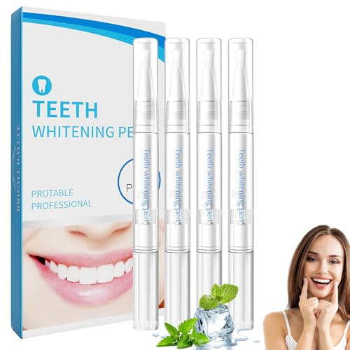 4 Pezzi Penna Sbiancante Denti Immediato Gel Sbiancante Denti Rimuove Le Macchie Di Cibo Delicato Non Irritante Rinfresca L'alito Adattamento Naturale Portatile Pratico Facile Usare Per Uso Quotidiano