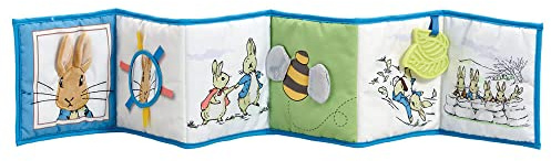 Peter Rabbit Unfold & Discover Baby Book - Toddler Busy Book with Mirror, Teether & Crinkle Textures - Ideal for Tummy Time & Motor Skills Development