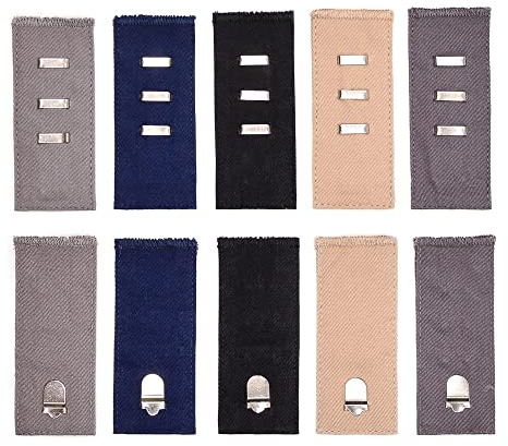 Hezhou 5 Stück Trouser Extender Button trouser extender for jeans and trousers extensions Adjustable Buttons Extender Waist Band Extender for Jeans, Shorts, Trousers, Pregnancy Trousers, Clothing