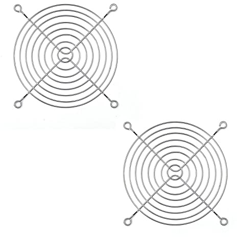 Fan Grill 120 mm - Griglia di Protezione per Ventola, rotezione Ventole Per Computer, 2 Pezzi PCompatibile Con Ventole Da 120 mm per Ventola Della Computer PC, Resistente - Cromata, Butyeak