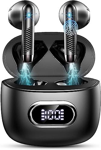 Bluetooth Kopfhörer In Ear Kopfhörer Kabellos Bluetooth 5.3 mit 4 ENC Mic, 2023 Neue Kabellose Kopfhörer 42H Deep Bass Wireless Kopfhörer Noise Cancelling Earbuds, IP7 Wasserdicht Ohrhörer LED Anzeige