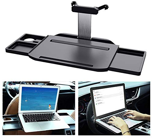 Generisch Car Table for Back Seat Passenger Car Multifunctional Table Laptop Desk for Steering Wheel Passenger Seat Folding Table Car Steering Wheel Desk for Steering Wheel & Headrest,