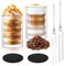 Taimimy Latte Macchiato Gläser Doppelwandig 350ml 2er Set mit 2 Löffeln, Doppelwandige Kaffeegläser Cappuccino Tassen, Espressotassen Thermogläser Teegläser aus Borosilikatglas(2x350ml+2 Löffel)