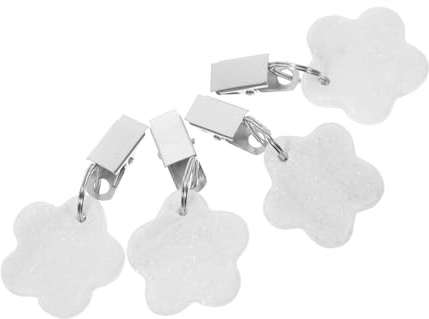 Holibanna 4 Pièces Pèse Nappes Forme de Fleur Lot de Clips de Poids pour Nappes de Pique Design Vent pour Extérieur et Intérieur Blanc