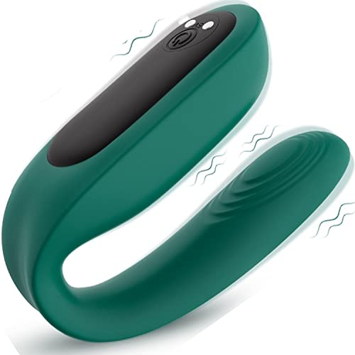 Vibratore per Coppie a U – 9 Modalità di Vibrazione Silicone – Stimolatore Clitorideo 7,8/6,9 cm ⌀2,6 cm Ricaricabile USB Impermeabile FOPS M80-1