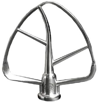 Kitty Professional Flachrührer Edelstahl Taifun Zubehör kompatibel mit 4,3/4,8 Liter Rührschüssel von Kitchen Aid Küchenmaschinen - Spülmaschinenfest