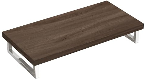 doporro Waschtischplatte für Aufsatzwaschbecken Waschbeckenauflage 50x100cm Waschtischkonsole in Eiche für Waschschalen inkl. Konsolenhalterung