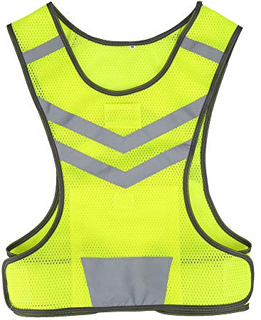 Yosoo Chaleco Reflectante de Seguridad, Chaleco Reflectante Icleta Ciclismo Ajustable Alta Visibilidad Deportes Reemplazo, Equipo para Hombres o Mujeres para Trotar, Andar en Bicicleta, Caminar