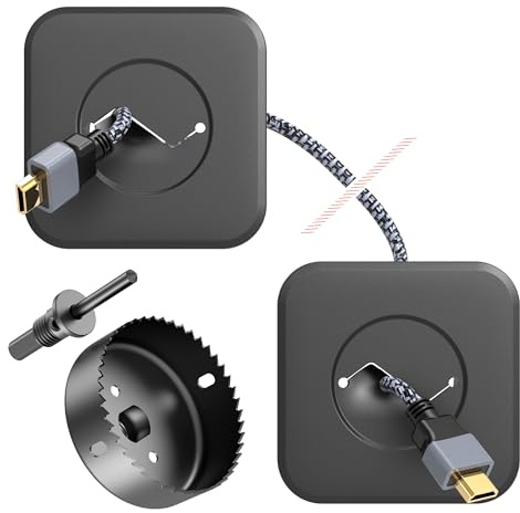 HomeMount TV Wire Concealer - Wall Cable Cover & In-Wall Cable Management Kit, Hide TV Wires Seamlessly, Cable Hiding System for Mounted TVs (Black)